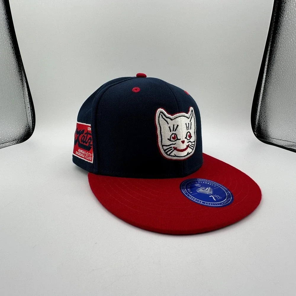 Kansas City Katz Baseball Fitted Hat Size 7 1/2 Ebbets Field Flannels DNA NEW